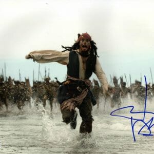 JOHNNY DEPP SIGNED 11X14 PHOTO PIRATES OF THE CARIBBEAN AUTOGRAPH BECKETT 7