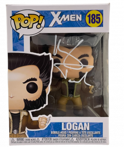 HUGH JACKMAN SIGNED POP FUNKO FIGURE 185 LOGAN MARVEL AUTOGRAPH BECKETT 6 COLLECTIBLE MEMORABILIA