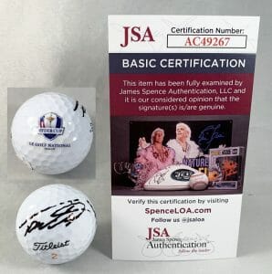 TOMMY FLEETWOOD SIGNED GOLF BALL 2018 RYDER CUP JSA COA COLLECTIBLE MEMORABILIA