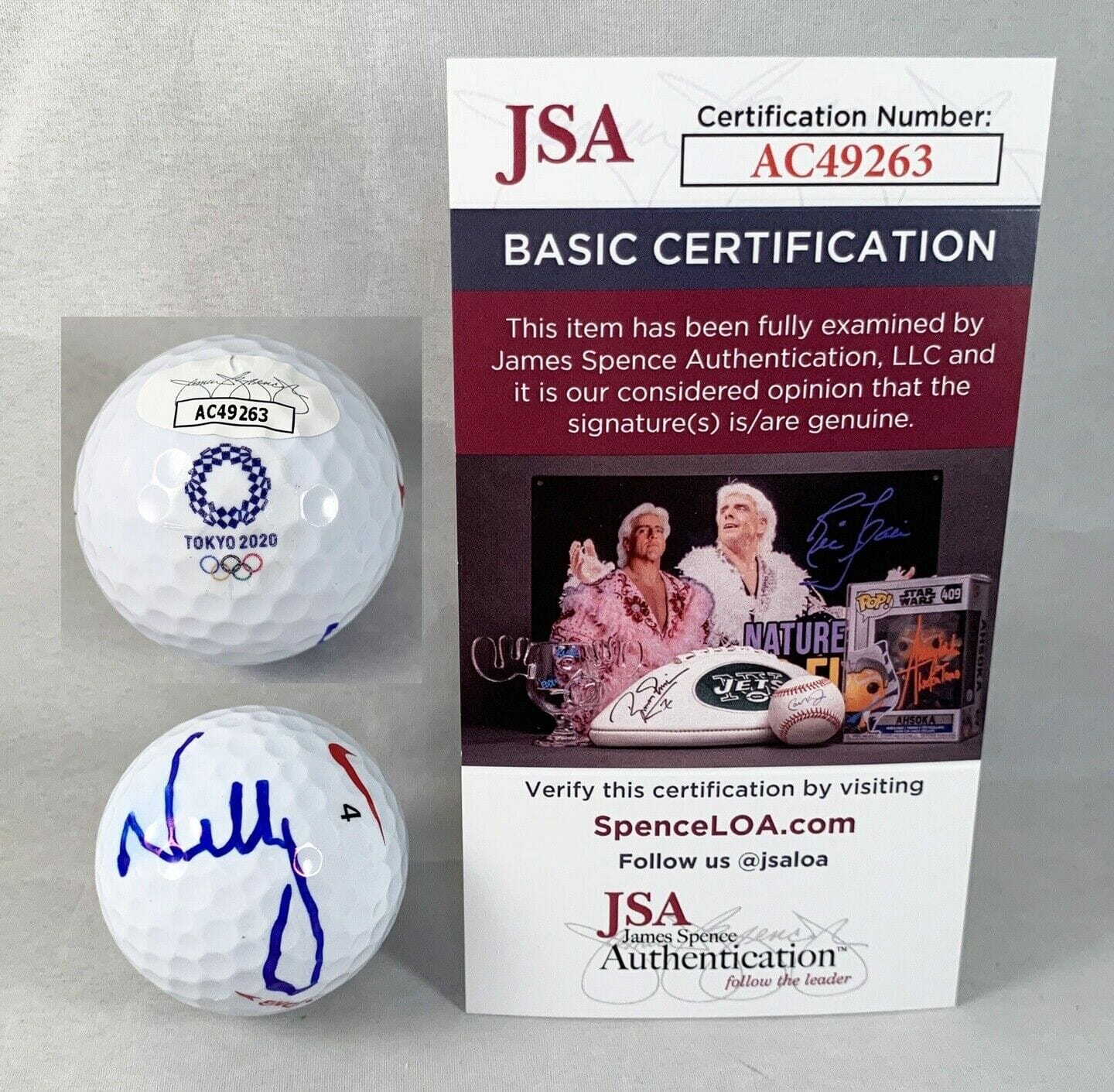 Nelly Korda Signed Golf Ball 2020 Tokyo Olympics Gold JSA COA | Autographia