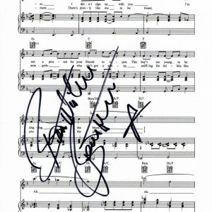 BERNIE TAUPIN SIGNED AUTOGRAPH GOODBYE YELLOW BRICK ROAD SHEET MUSIC W/ JSA COA