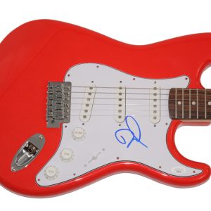 DAVE GROHL SIGNED AUTOGRAPH RED FENDER ELECTRIC GUITAR - FOO FIGHTERS JSA COA