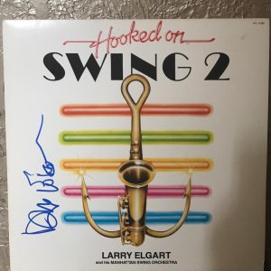LARRY ELGART HOOKED ON SWING 2 SIGNED VINYL RECORD ALBUM W/COA
