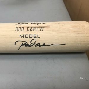 ROD CAREW ANGELS/TWINS SIGNED WORTH GAME MODEL ENGRAVED BAT JSA J63456