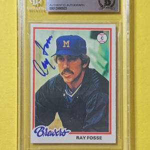 1978 TOPPS RAY FOSSE #415 AUTHENTIC AUTO BECKETT CERTIFIED BREWERS