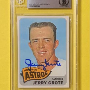 1965 TOPPS JERRY GROTE #504 AUTHENTIC AUTO BECKETT CERTIFIED ASTROS