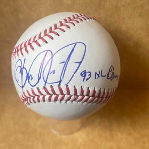 BEN RIVERA PHILLIES 93 NL CHAMPS SIGNED AUTOGRAPHED M.L. BASEBALL JSA AB82807
