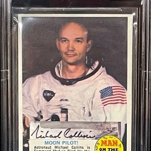 MICHAEL COLLINS Signed Autograph Trading Card Graded 10 Moon Pilot NASA BAS