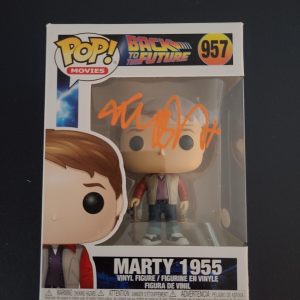 MICHAEL J. FOX signed #957 BACK TO THE FUTURE Funko Pop Figure JSA LOA Protector