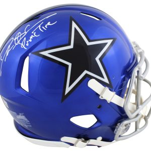 Cowboys Deion Sanders "Primetime" Signed Flash F/S Speed Proline Helmet BAS Wit