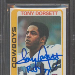 Tony Dorsett ROY 77 HOF 94 Signed 1978 Topps #315 Rookie Card Auto 10 BAS Slab 1