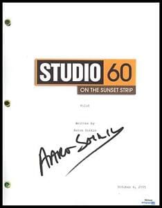 Aaron Sorkin "Studio 60 on the Sunset Strip" AUTOGRAPH Signed Pilot Script ACOA