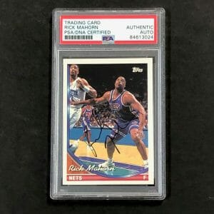 1993-94 Topps #159 Rick Mahorn Signed Card AUTO PSA Slabbed New Jersey Nets
