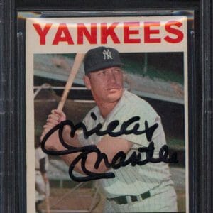 Yankees Mickey Mantle Authentic Signed 1964 Topps #50 Card Auto 10! BAS Slabbed