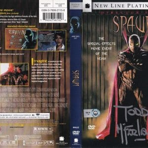 TODD MCFARLANE signed (SPAWN) COLLECTORS cut DVD movie cover MLB FJ732118