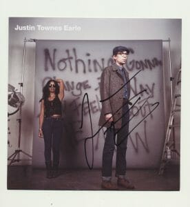 JUSTIN TOWNES EARLE SIGNED 7″ VINYL RECORD JSA COLLECTIBLE MEMORABILIA