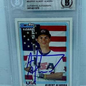 Albert Almora USA signed 2010 Bowman Draft Prospects #BDPP57 Card Beckett