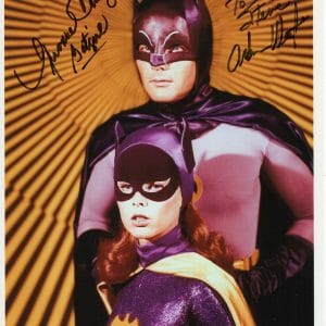 YVONNE CRAIG+ADAM WEST SIGNED 8x10 COLOR PHOTO BATMAN TO STEVE JSA