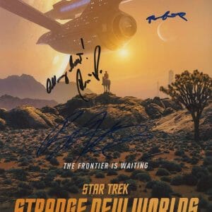 "Star Trek: Strange New Worlds" SIGNED Photo - Anson Mount, Babs & Bruce Horak