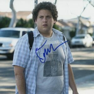 JONAH HILL SIGNED AUTOGRAPH 8X10 PHOTO - SETH IN SUPERBAD, WOLF OF WALL STREET