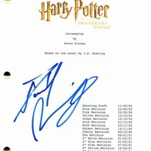 DANIEL RADCLIFFE SIGNED AUTOGRAPH HARRY POTTER SORCER'S STONE FULL MOVIE SCRIPT