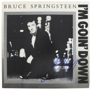 BRUCE SPRINGSTEEN SIGNED I’M GOING DOWN ALBUM COVER AUTO GRADED 10! BAS #AB77694 COLLECTIBLE MEMORABILIA