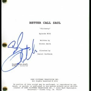 Bob Odenkirk "Better Call Saul" AUTOGRAPH Signed Full 'Chicanery' Script ACOA