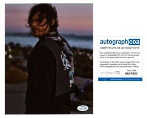 Norman Reedus "The Walking Dead" AUTOGRAPH Signed 8x10 Photo C ACOA
