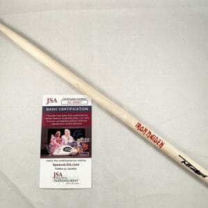 Nicko McBrain Signed Drumstick Iron Maiden JSA 2 COA