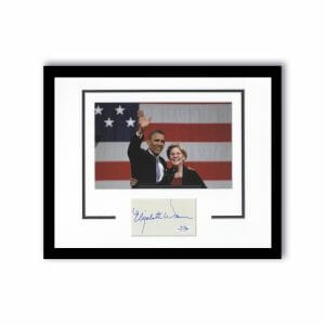 Elizabeth Warren AUTOGRAPH Signed Custom Framed 11x14 Matted Photo Display ACOA