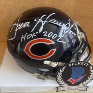 DAN HAMPTON CHICAGO BEARS SIGNED AUTOGRAPHED MINI HELMET BECKETT WITNESSED