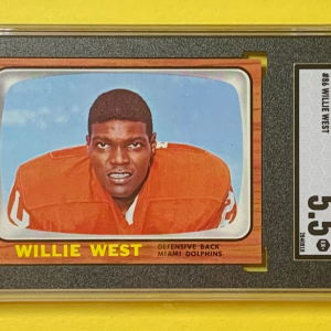1966 TOPPS WILLIE WEST #86 SGC EX+ 5.5 DOLPHINS
