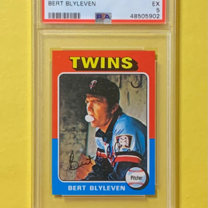 1975 TOPPS MINI BERT BLYLEVEN #30 PSA EX 5 TWINS