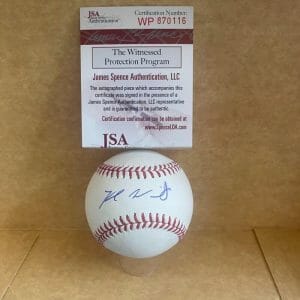 KYLE WRIGHT ATLANTA BRAVES SIGNED AUTOGRAPHED M.L. BASEBALL JSA WP870116