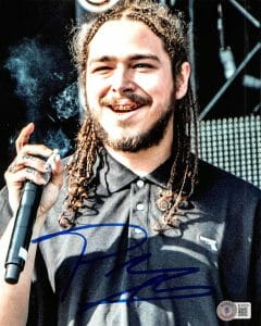 POST MALONE AUTHENTIC SIGNED 8×10 PHOTO AUTOGRAPHED BAS #BF8870 COLLECTIBLE MEMORABILIA