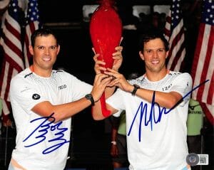 BOB BRYAN & MIKE BRYAN AUTHENTIC SIGNED 8×10 PHOTO AUTOGRAPHED BAS #BF88973 COLLECTIBLE MEMORABILIA