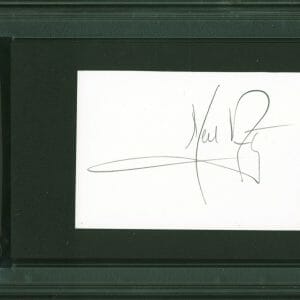 Neil Armstrong Apollo 11 Signed 2.5x3.5 Cut Auto Graded Mint 9! PSA/DNA Slabbed