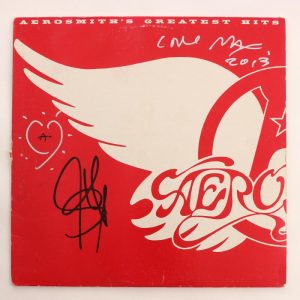 STEVEN TYLER & PETER MAX SIGNED AUTOGRAPH ALBUM VINYL RECORD AEROSMITH JSA COA