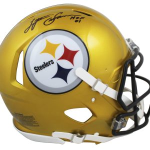Steelers Lynn Swann "HOF 01" Signed Flash Full Size Speed Proline Helmet BAS Wit