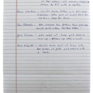 Tigers Al Kaline Authentic Signed 8.5x11 1998 Scouting Notes BAS #AB14584