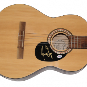 JAMES TAYLOR SIGNED AUTOGRAPH FULL SIZE FENDER ACOUSTIC GUITAR - JT FLAG PSA COA