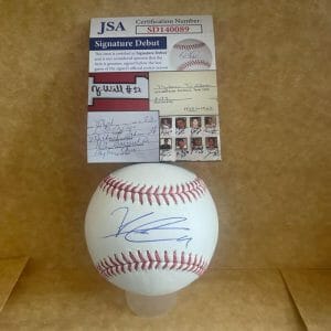 KEONI CAVACO MINNESOTA TWINS SIGN DEBUT SIGNED AUTO M.L. BASEBALL JSA SD140089