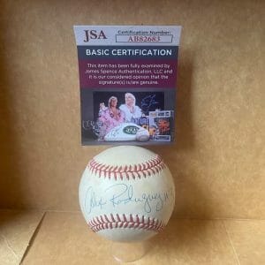 ALEX RODRIGUEZ SEATTLE MARINERS FULL SIG RARE SIGNED A.L. BASEBALL JSA AB82683