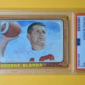 1966 TOPPS GEORGE BLANDA HOUSTON OILERS #48 NM PSA 7 HOF