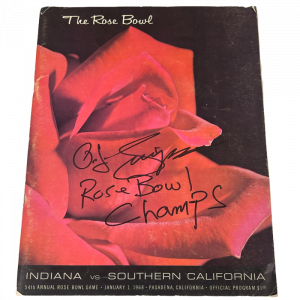 OJ SIMPSON SIGNED 1968 OFFICIAL ROSE BOWL PROGRAM USC INDIANA AUTOGRAPH BECKETT