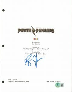 RJ CYLER AUTHENTIC SIGNED 8.5×11 POWER RANGERS SCRIPT COVER BAS #BF24157 COLLECTIBLE MEMORABILIA
