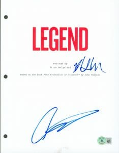 EMILY BROWNING & BRIAN HELGELAND SIGNED 8.5×11 LEGEND SCRIPT COVER BAS #BF24123 COLLECTIBLE MEMORABILIA