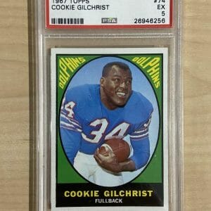 1967 TOPPS COOKIE GILCHRIST DOLPHINS NICE CARD PSA 5 EX