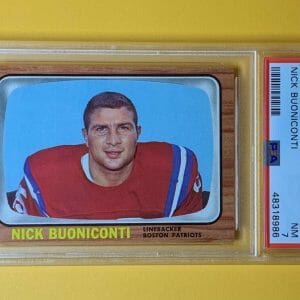 1966 TOPPS NICK BUONICONTI PATRIOTS #3 NM PSA 7 HOF