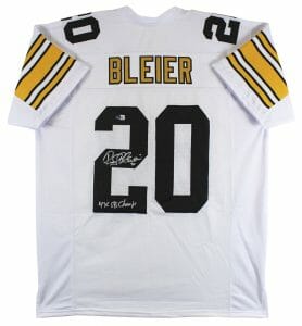 ROCKY BLEIER “4X SB CHAMP” AUTHENTIC SIGNED WHITE PRO STYLE JERSEY BAS WITNESSED COLLECTIBLE MEMORABILIA